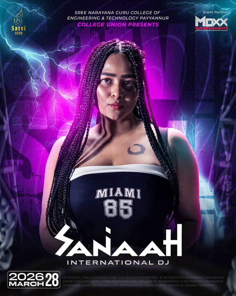 DJ Sanaah at SATVI 2026 - Music in Kannur