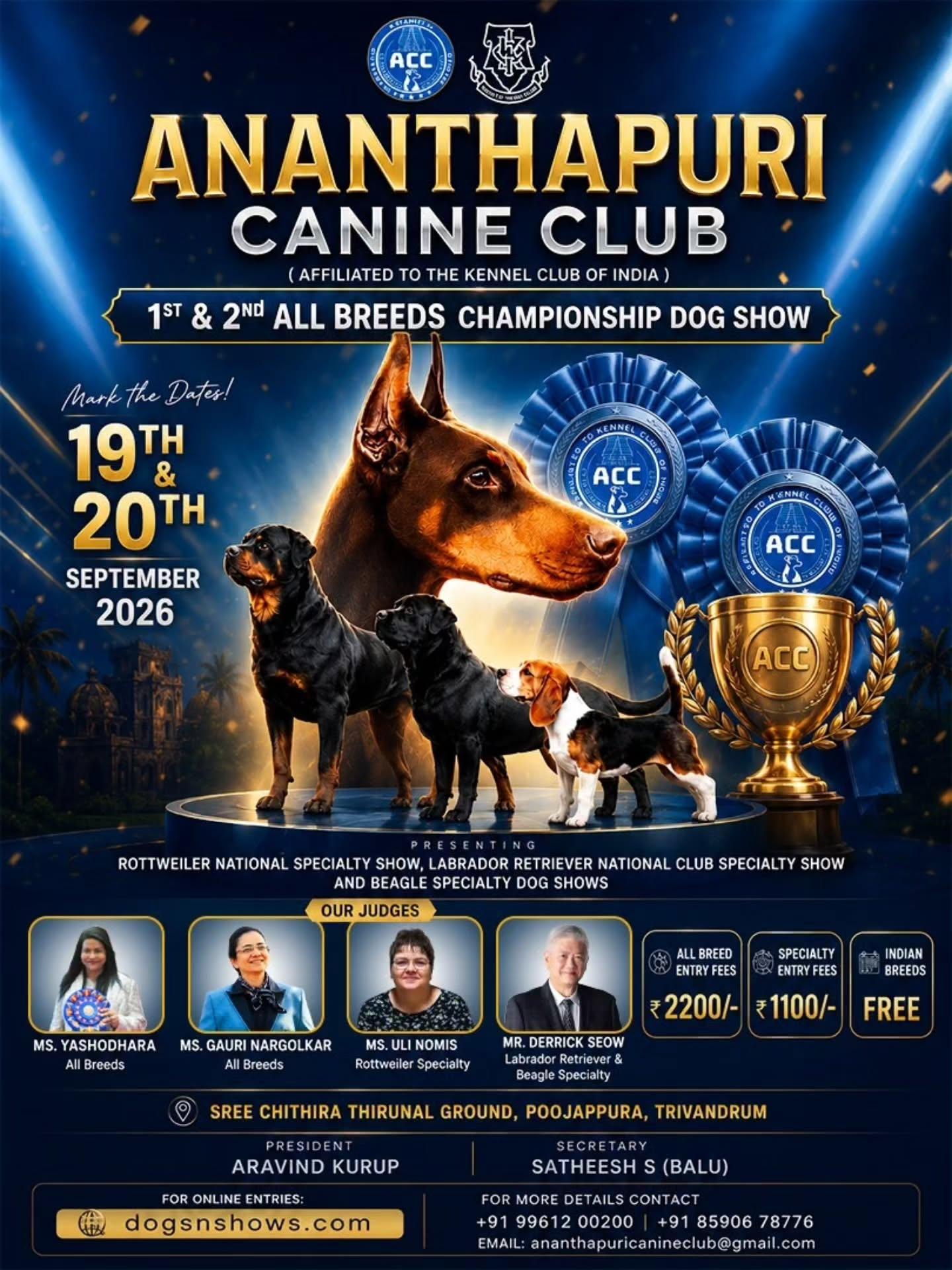 1st & 2nd All Breed Championship Dog Show