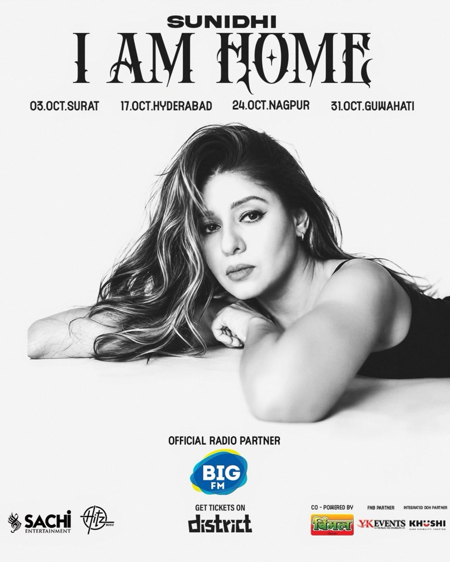 Sunidhi Chauhan - I Am Home India Tour 2026 | Hyderabad - Music in Hyderabad