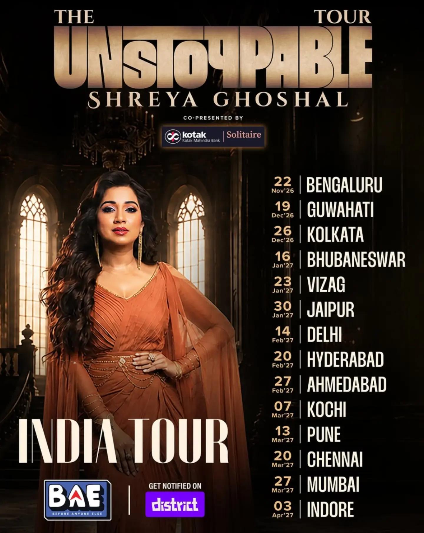Shreya Ghoshal - The Unstoppable India Tour | Indore - Music in Indore