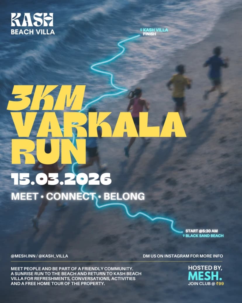 3KM Varkala Sunrise Run - Marathon in Trivandrum