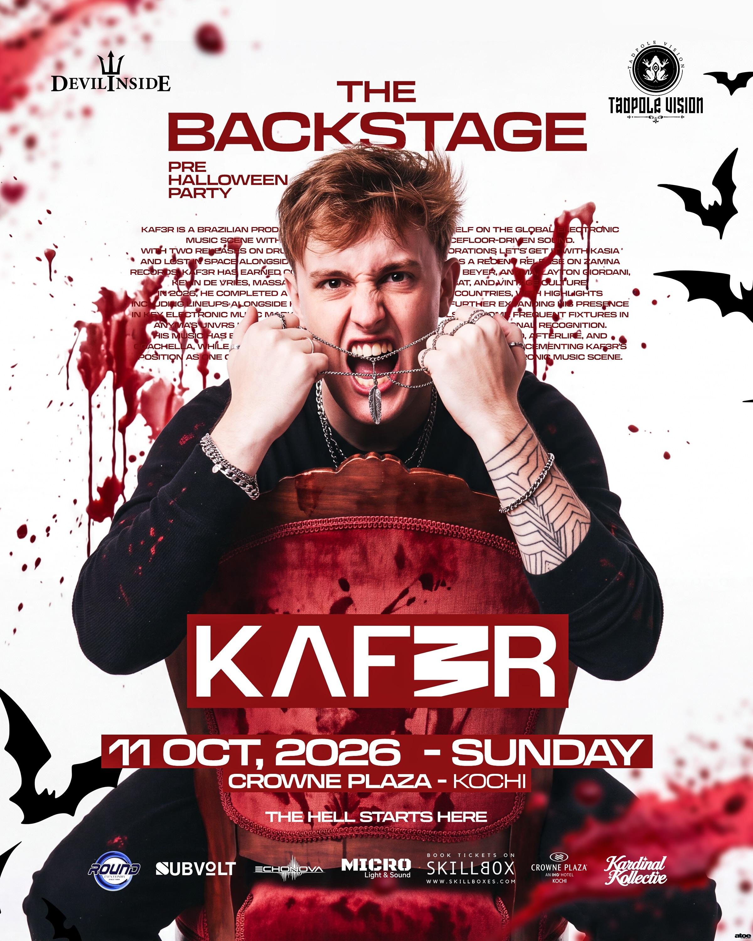 The Backstage - Pre Halloween Party ft. KAF3R - Music in Kochi
