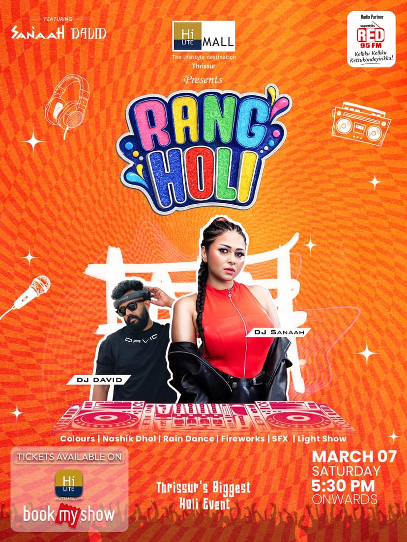 Rang Holi ft. DJ Sanaah & DJ David - Music in Thrissur