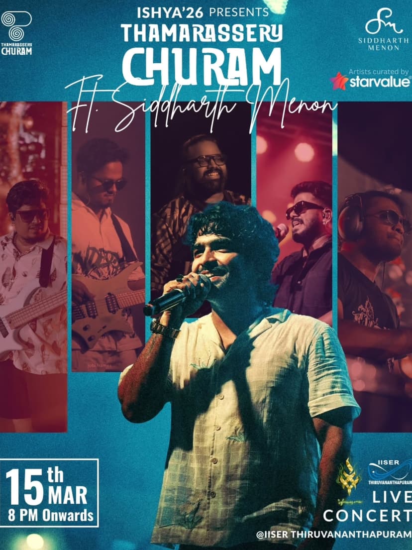 Siddharth Menon x Thamarassery Churam Live - Music in Trivandrum