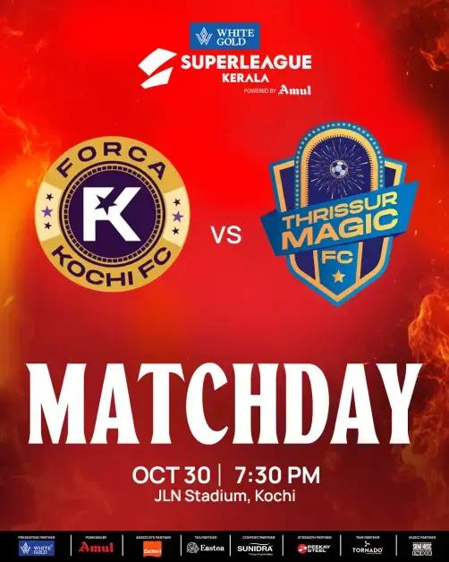 Forca Kochi FC vs Thrissur Magic FC | Super League Kerala