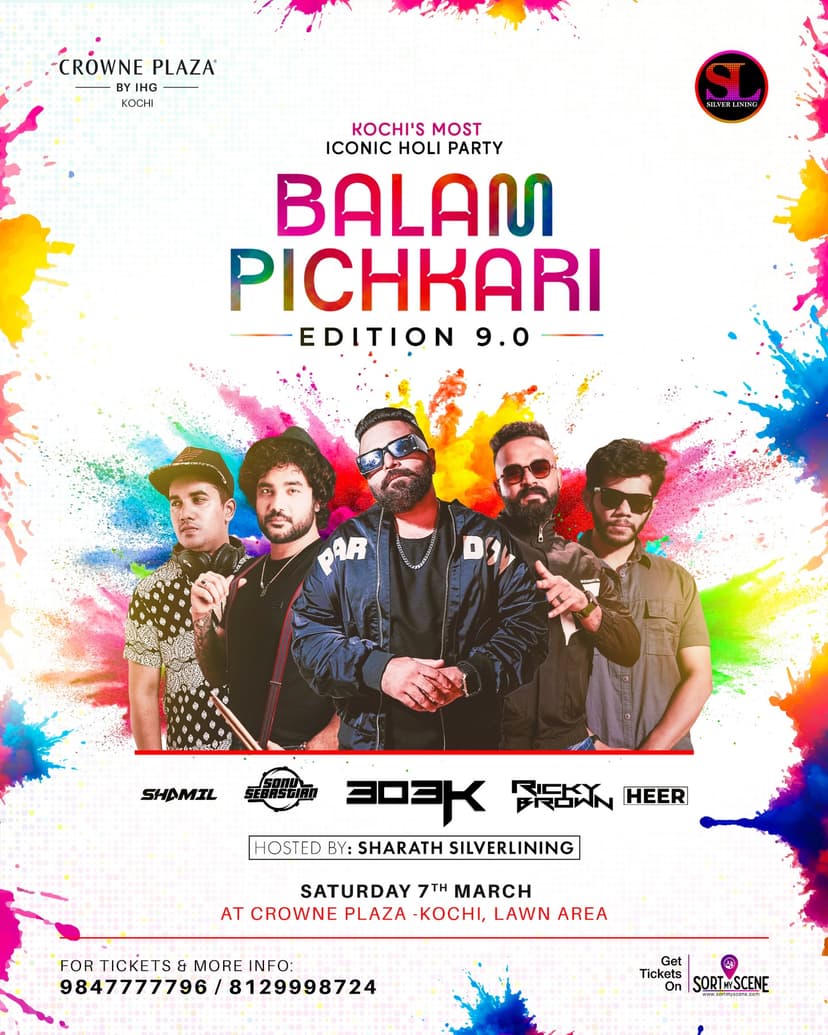 BALAM PICHKARI – 9th EDITION | Kochi's Most Iconic Holi Party - Festival in Kochi
