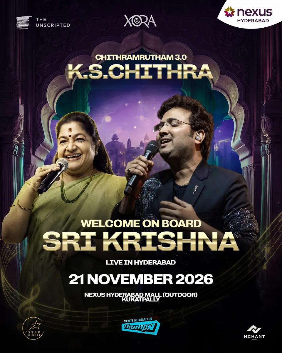 Chitramrutham 3.0 ft. K S Chithra & Sri Krishna - Music in Hyderabad