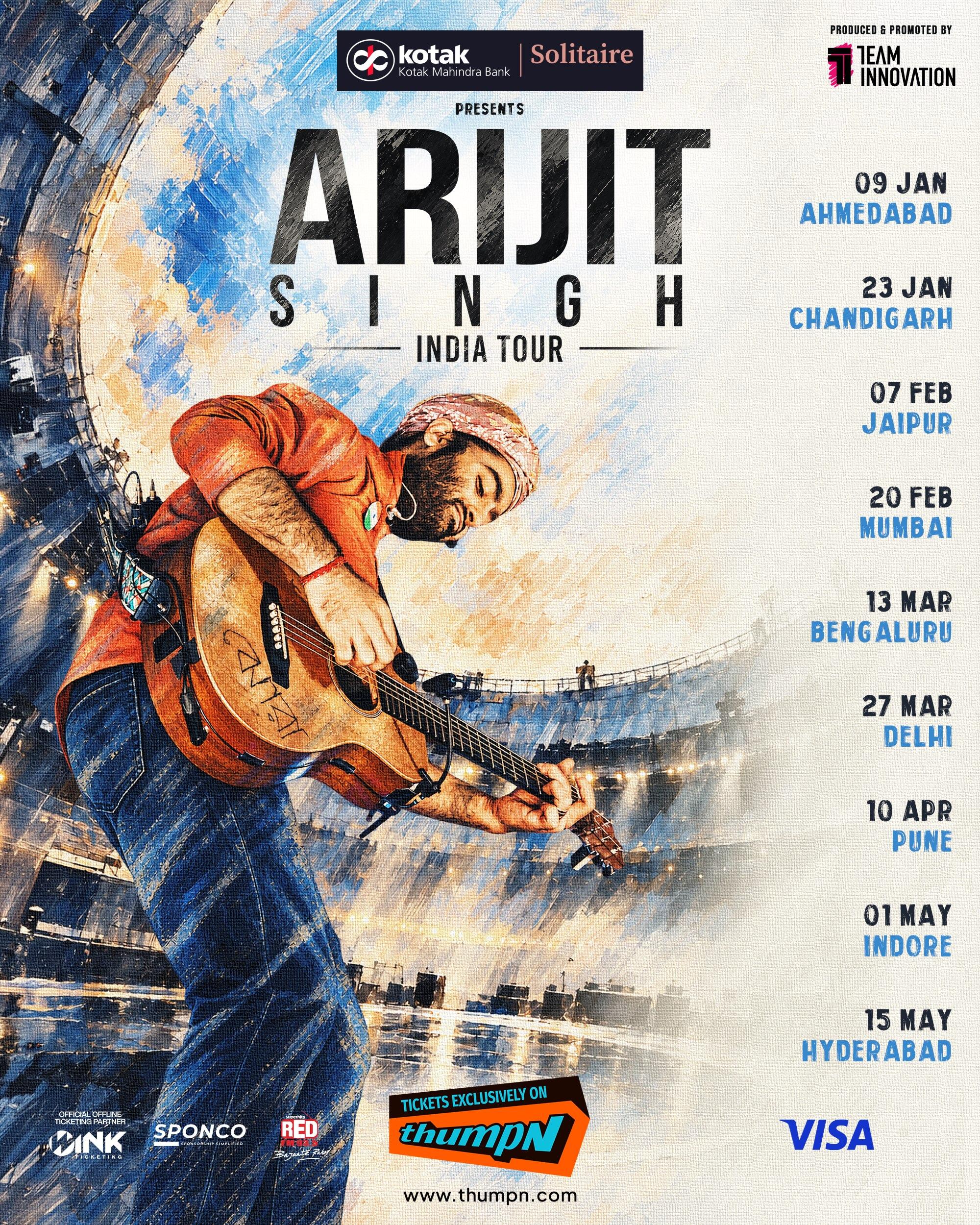 Arijit Singh India Tour 2027 | Indore - Music in Indore