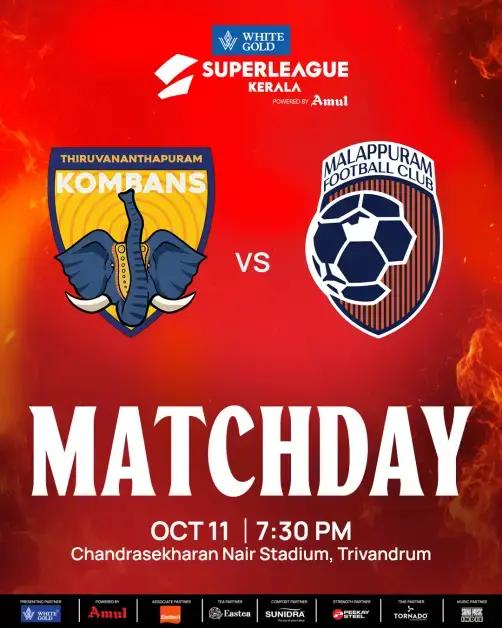 Thiruvananthapuram Kombans FC vs Malappuram FC | Super League Kerala - Sports in Trivandrum