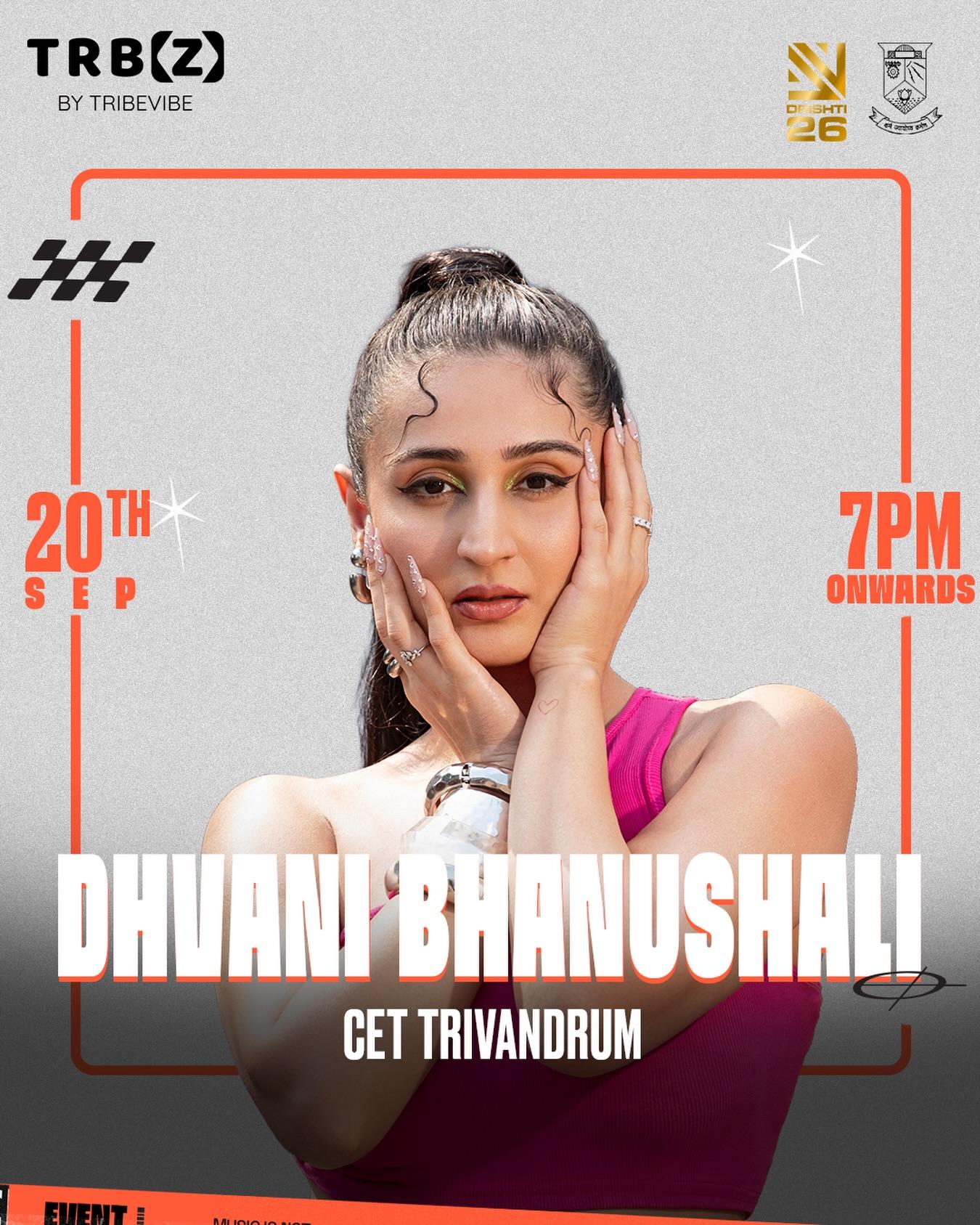 Dhvani Bhanushali Live at CET Trivandrum