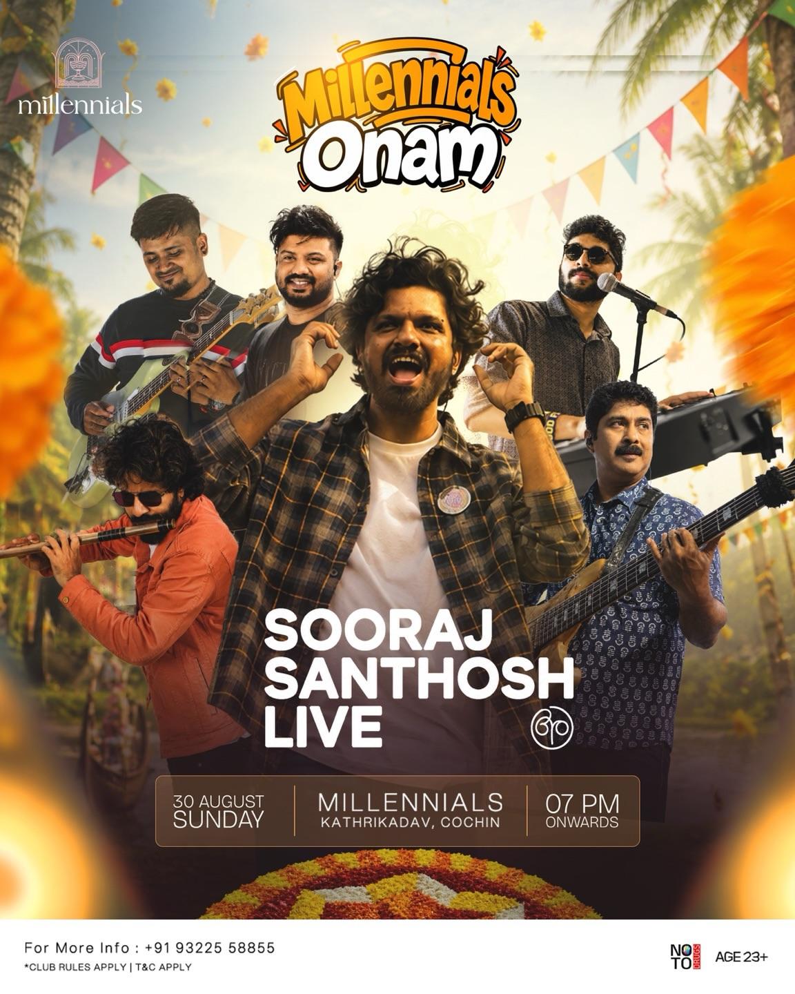 Millennials Onam ft. Sooraj Santhosh Live - Music in Kochi