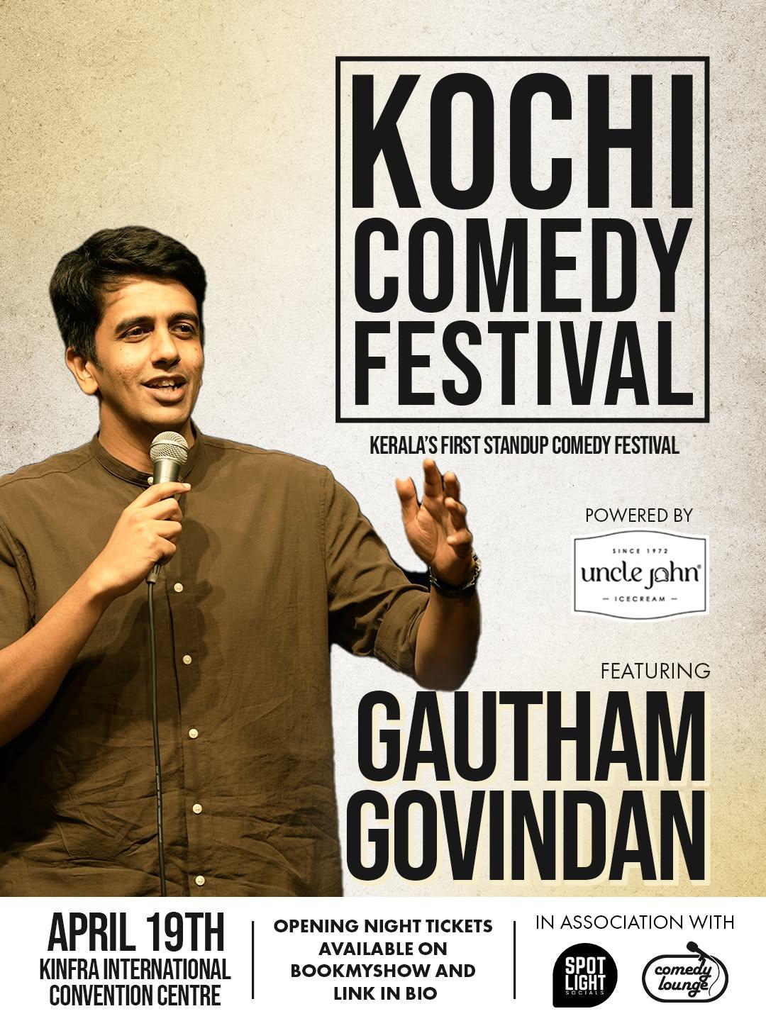 Gautham Govindan Stand-up Comedy Show at Kochi Comedy Festival - Comedy in Kochi