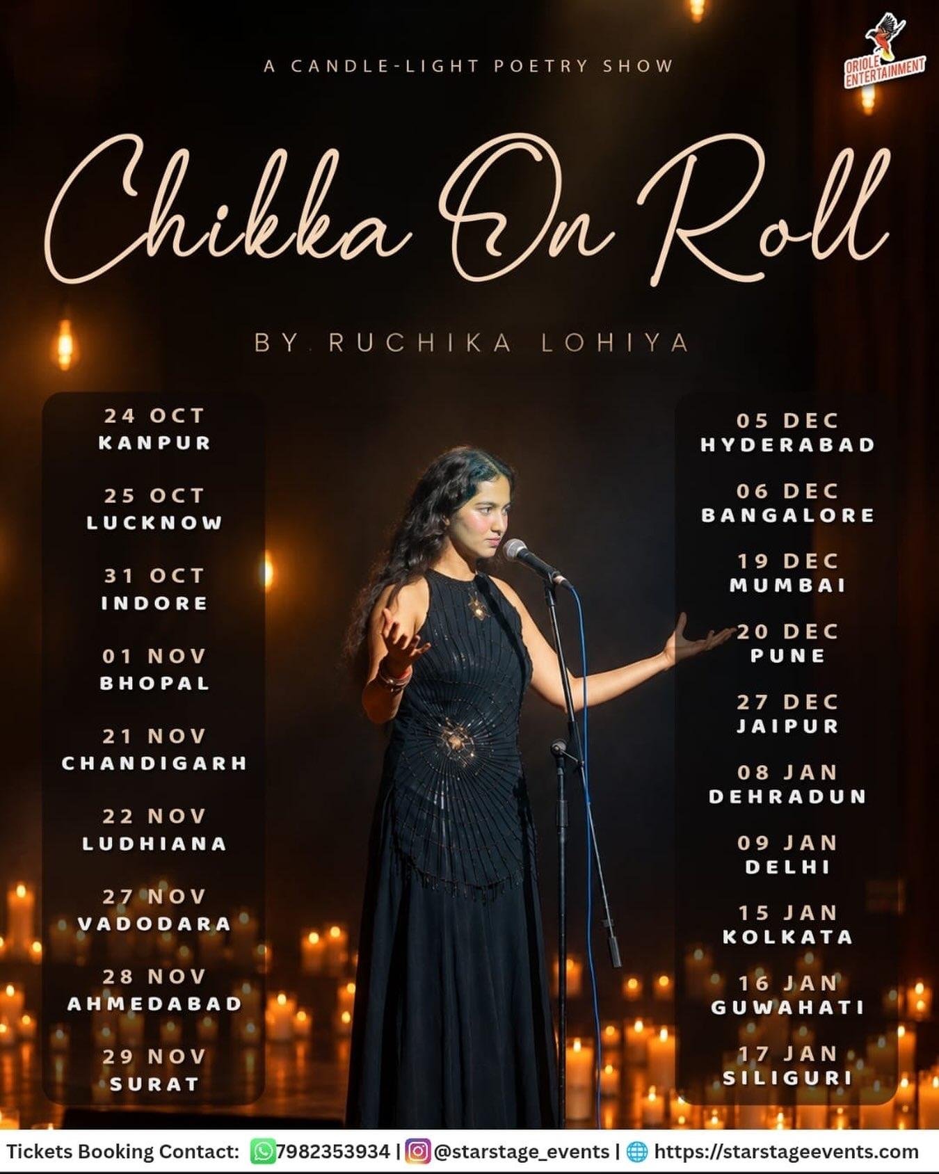 Chikka On Roll – A Candle-Light Poetry Show by Ruchika Lohiya | Siliguri