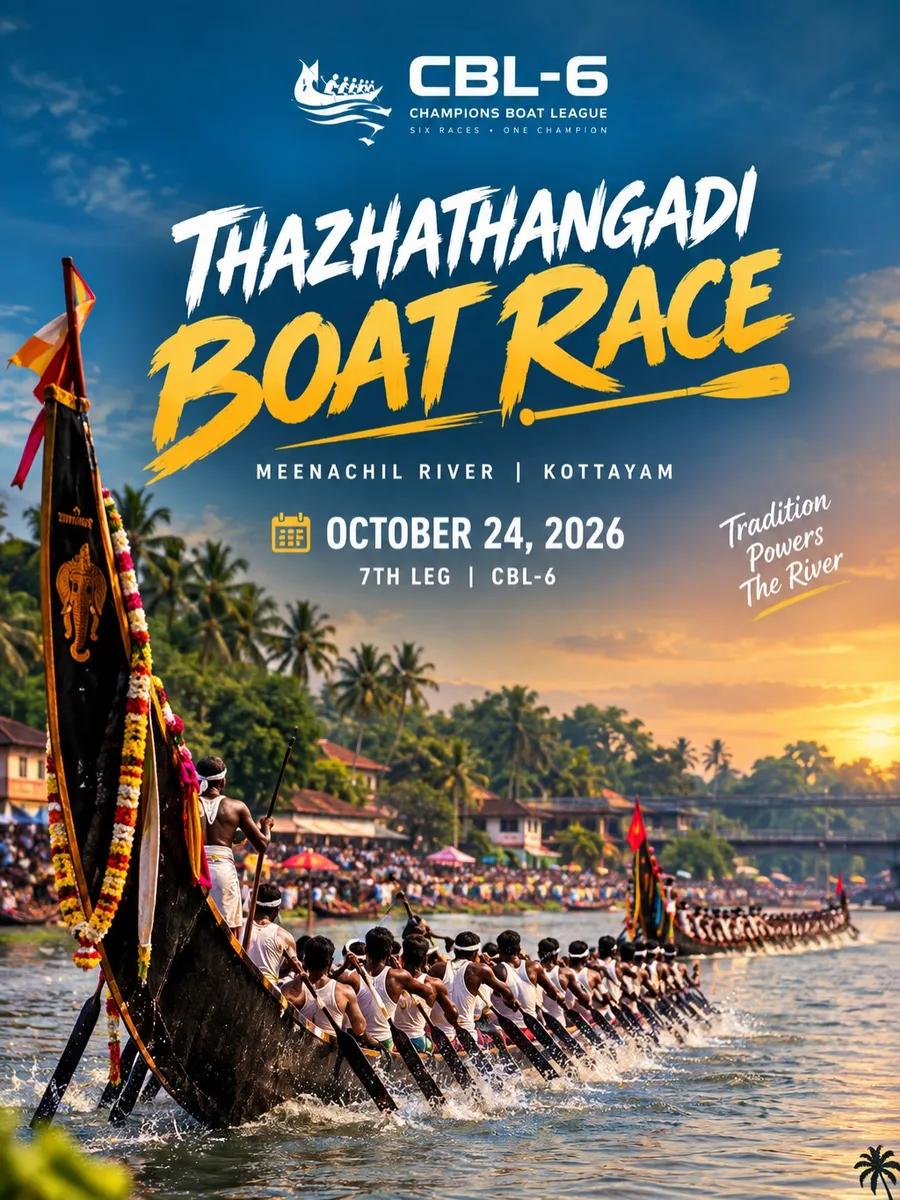 Thazhathangadi Boat Race 2026 - Sports in Kottayam