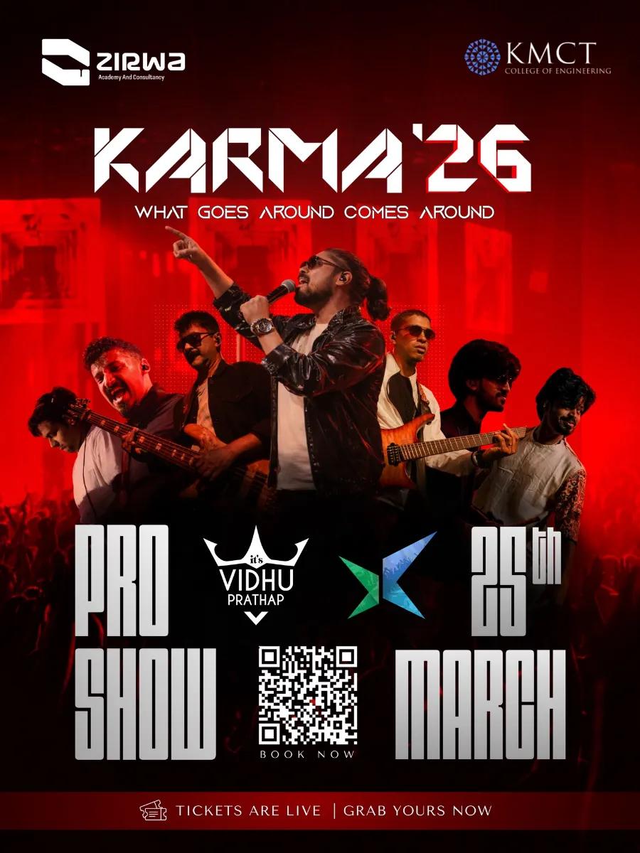 Vidhu Prathap & Band Live at KARMA ’26 - Music in Kozhikode