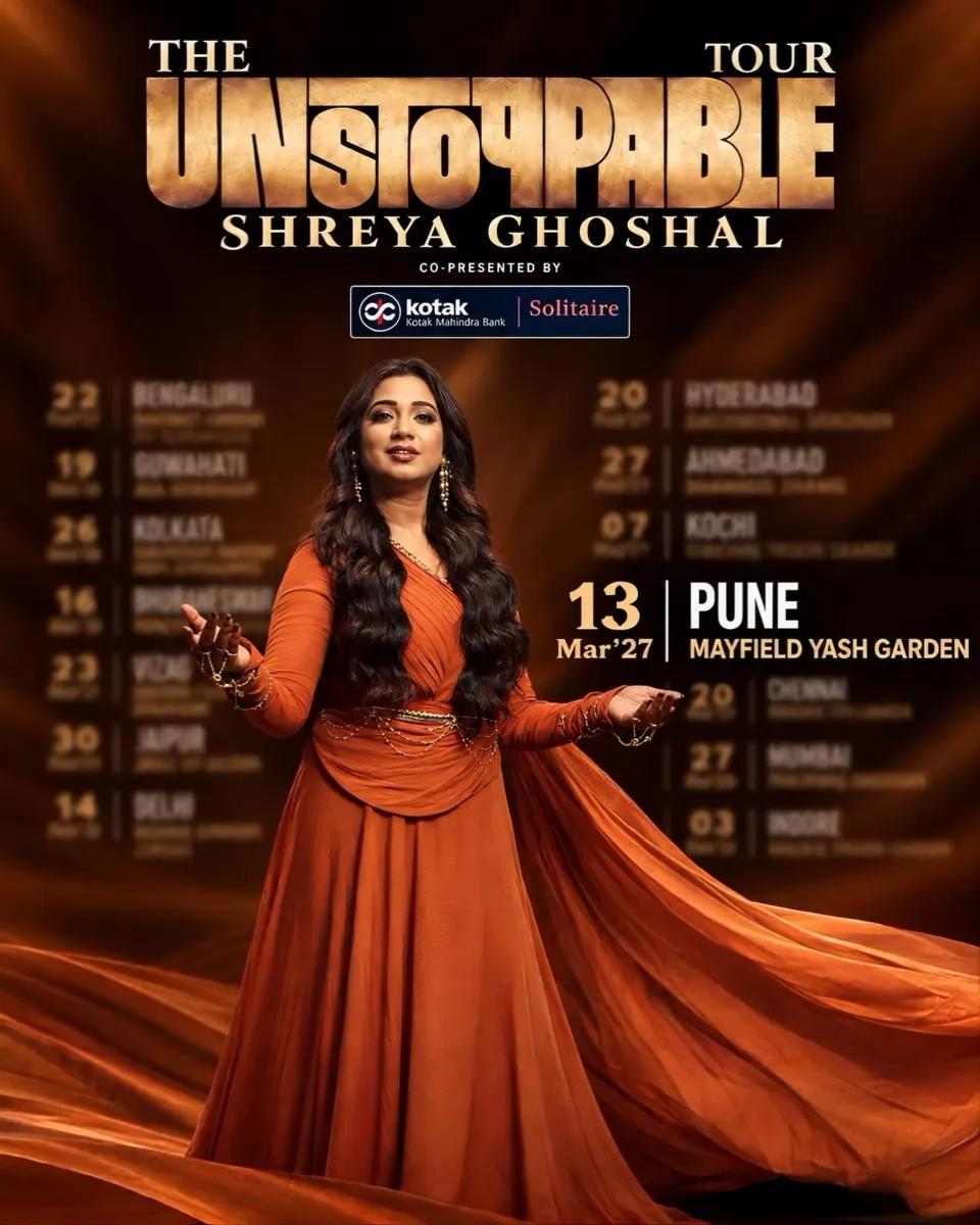 Shreya Ghoshal - The Unstoppable India Tour | Pune - Music in Pune