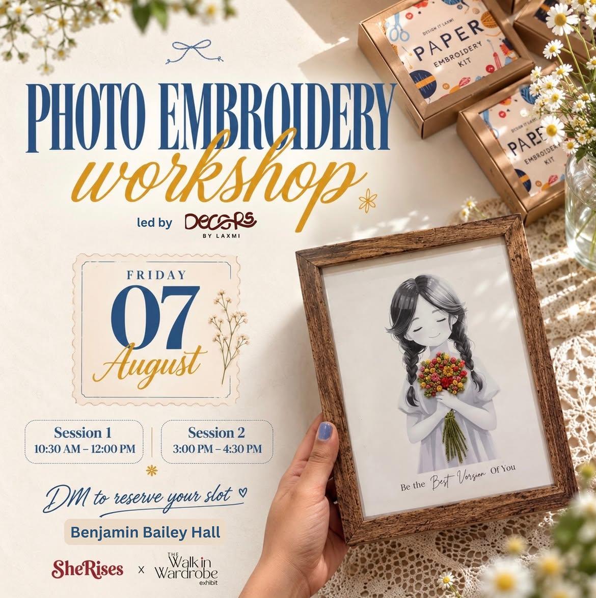Photo Embroidery Workshop - Workshop in Kottayam
