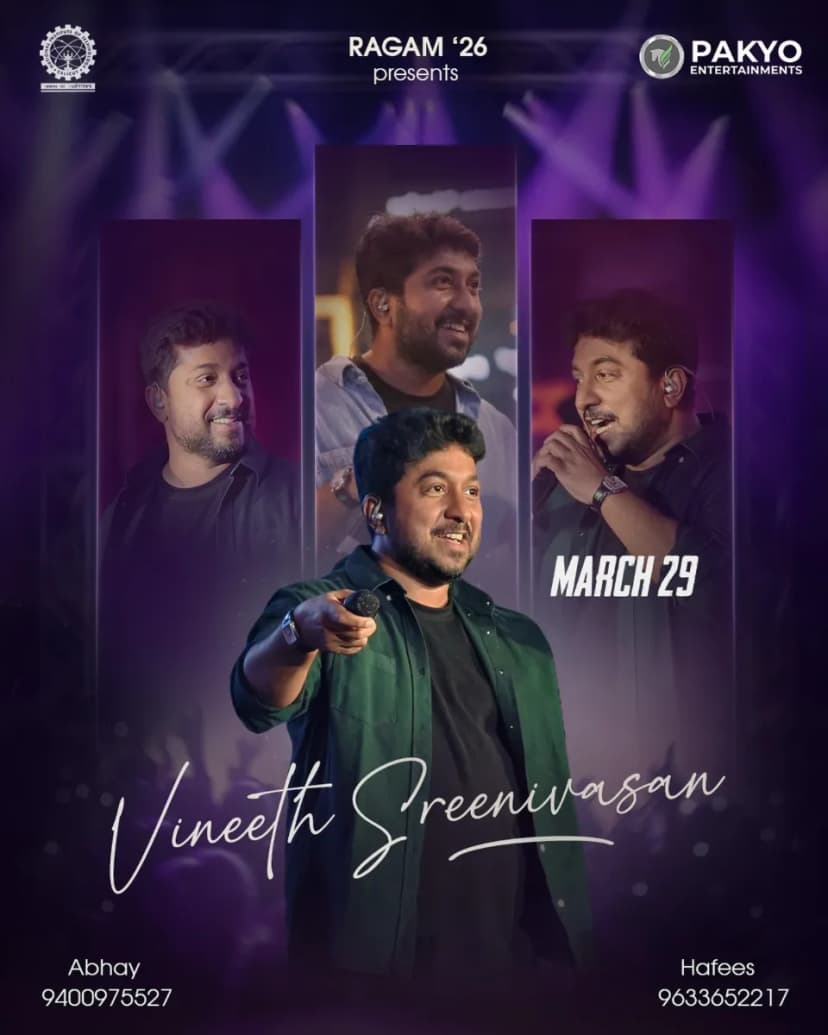 Vineeth Sreenivasan Live | Ragam '26 - Music in Calicut