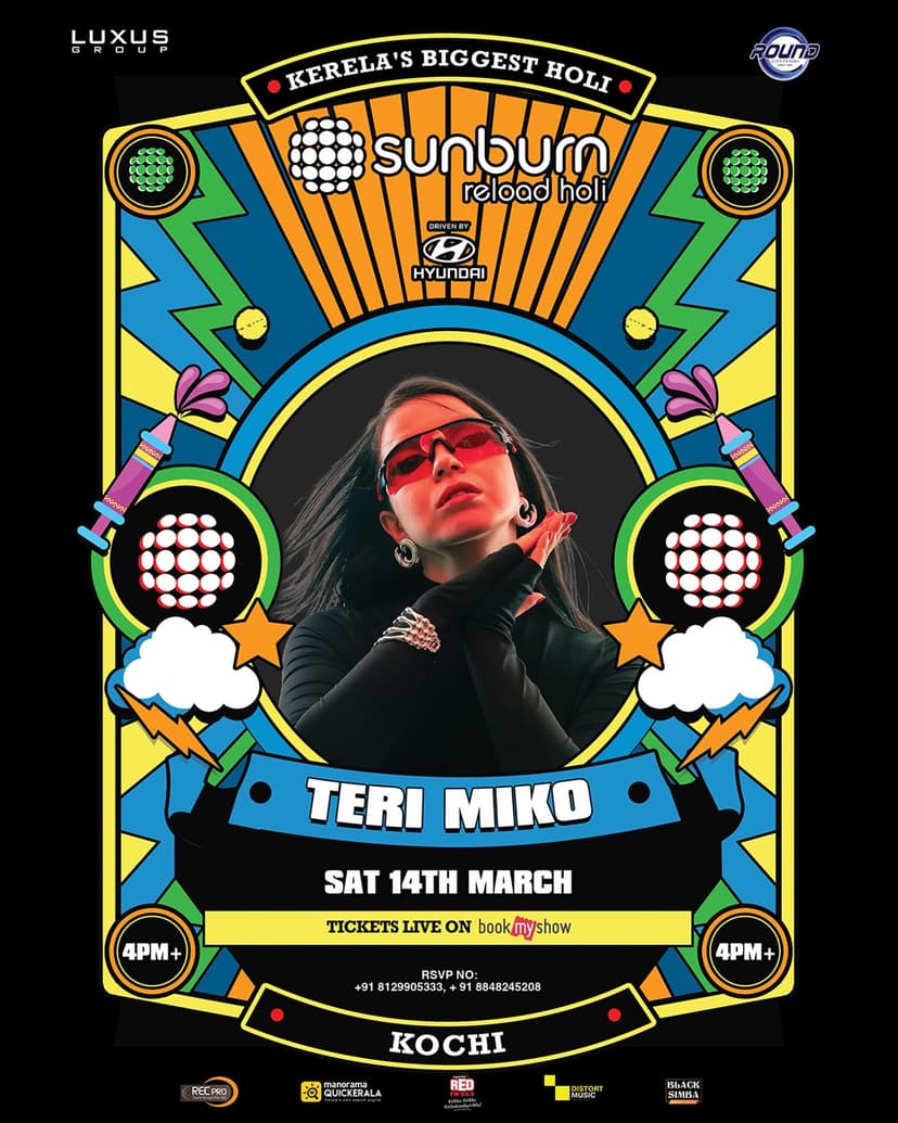 Sunburn Reload Holi ft. Teri Miko - Music in Kochi