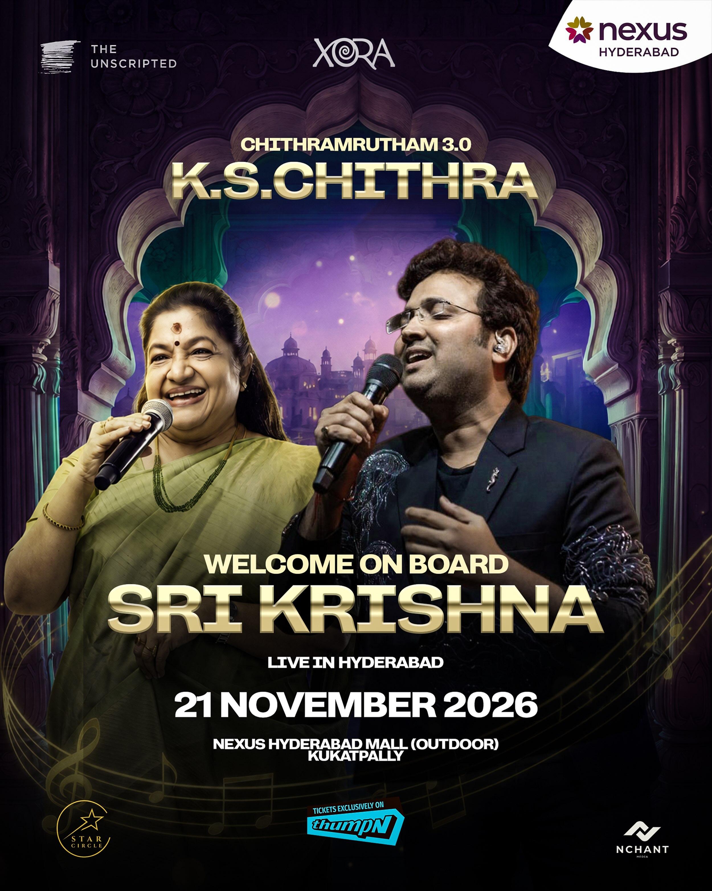 Chitramrutham 3.0 ft. K S Chithra & Sri Krishna - Music in Hyderabad