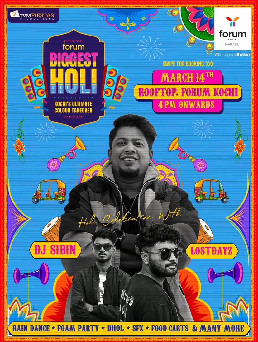 DJ SIBIN x LOST DAYZ at FORUM BIGGEST HOLI - Music in Kochi